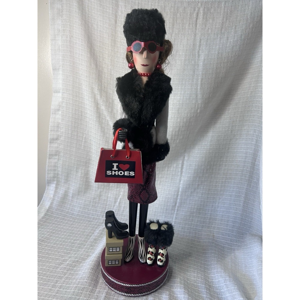 Pier 1 Imports "Shoe Lover Shopping Woman" nutcracker
